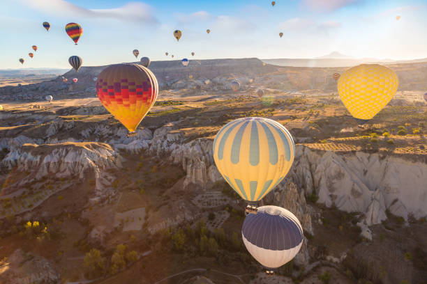 istock Hot air Balloons flight in Cappadocia 1256712917