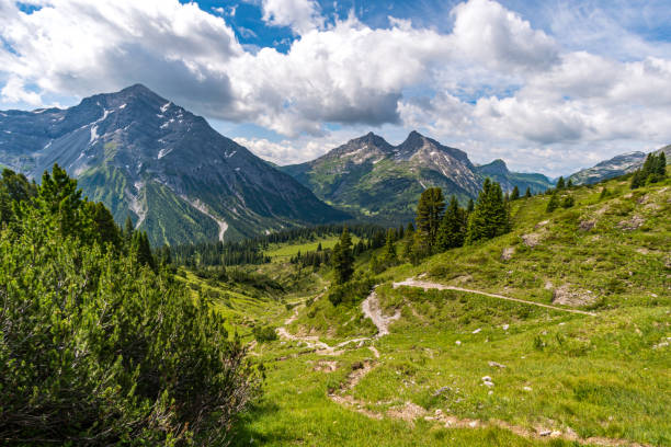 istock Fantastic hike in the Lechquellen Mountains in Vorarlberg Austria 1256714384