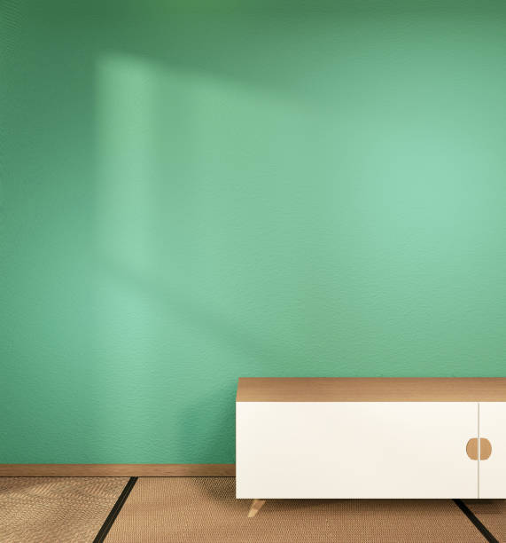 istock cabinet in japanese living room on white wall background,3d rendering 1256722629