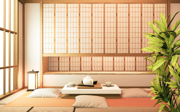 istock shelf wall design in room modern tropical style - empty room interior - minimal design. 3d rendering 1256722692