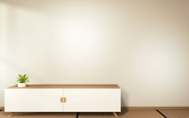istock cabinet in japanese living room on white wall background,3d rendering 1256722716