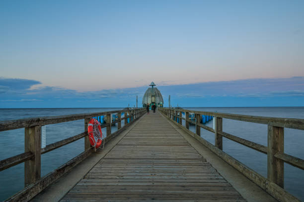 istock Pier on the Baltic Sea at sunset 1256723350
