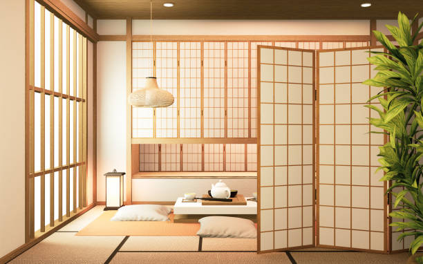 istock shelf wall design in room modern tropical style - empty room interior - minimal design. 3d rendering 1256723925
