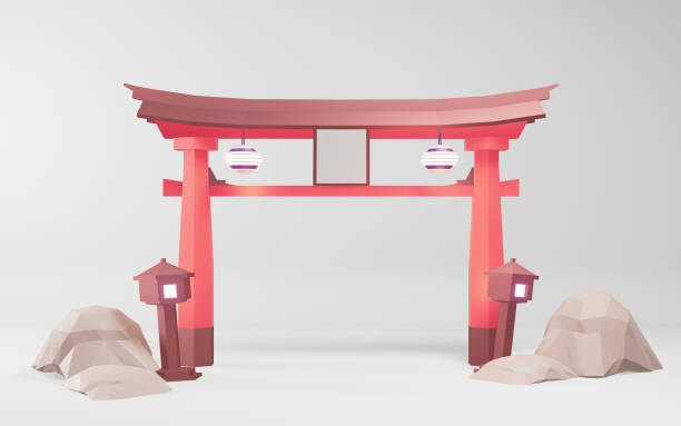 istock Podium Japanese products for editing. 3D rednering 1256723947