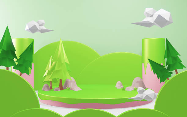 istock Podium Japanese products for editing. 3D rednering 1256723967