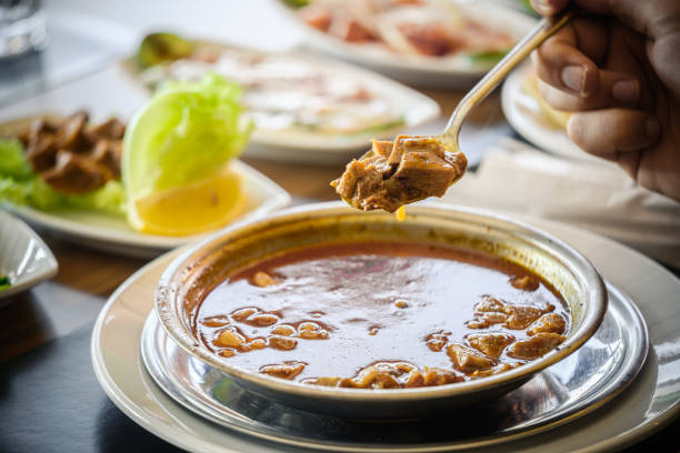 istock Turkish traditional soup Kelle Paca 1256727888