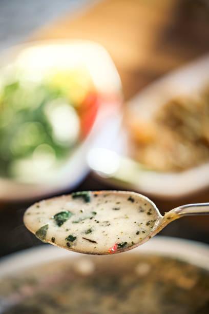 Yogurt soup - Traditional Turkish soup. ( yayla corbasi )