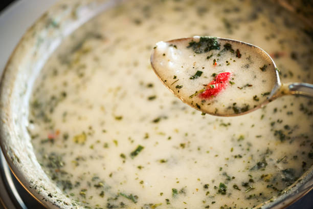 istock Yogurt soup - Traditional Turkish soup 1256729043