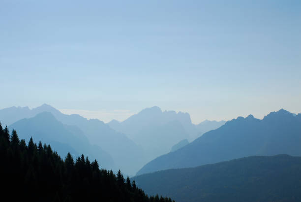 istock Dawn in the mountain 1256729369