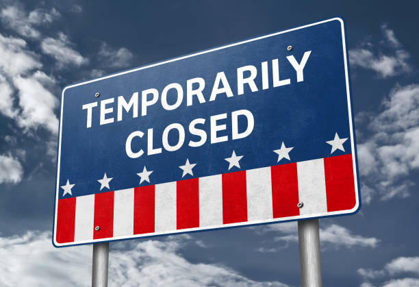 istock temporarily closed as roadsign information 1256730179