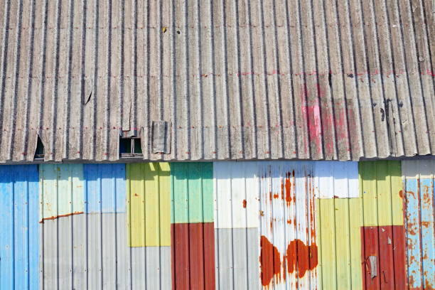 istock Colorful House Roof on top view 1256731497