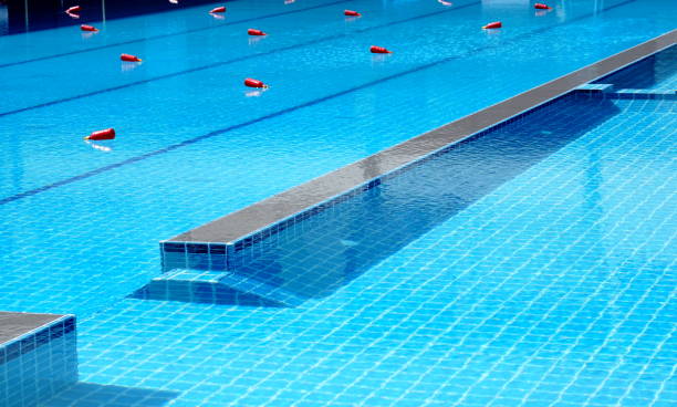 istock Outdoor Swimming pool background 1256731949