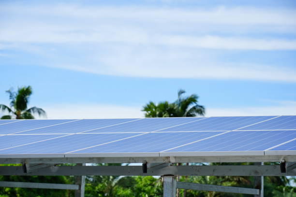 istock Roof from Solar panels 1256732213
