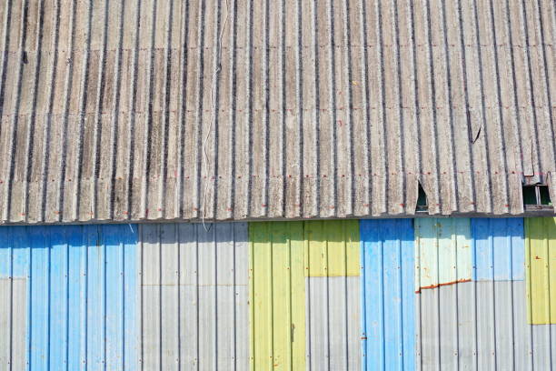 Colorful House Roof on top view