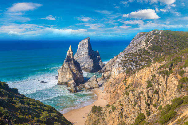 istock Atlantic ocean coast in Portugal 1256733805