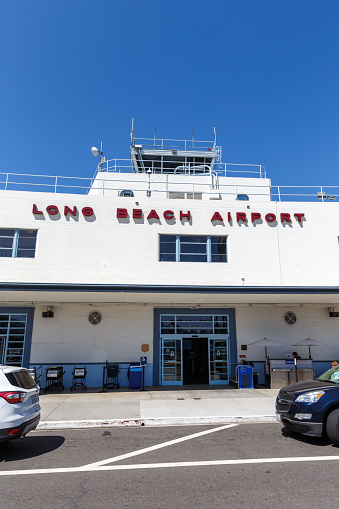 Long Beach, California April 13, 2019: Terminal of Long Beach airport LGB in California.