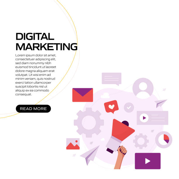 istock Digital Marketing Concept Vector Illustration for Website Banner, Advertisement and Marketing Material, Online Advertising, Business Presentation etc. 1256740832