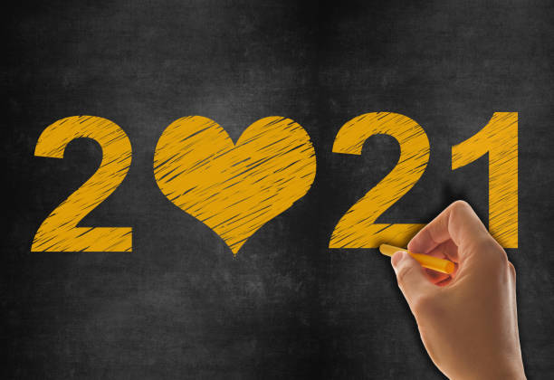 istock New Year 2021 on Blackboard 1256742064