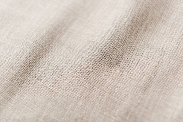 istock Close up of linen fabric. 1256747218