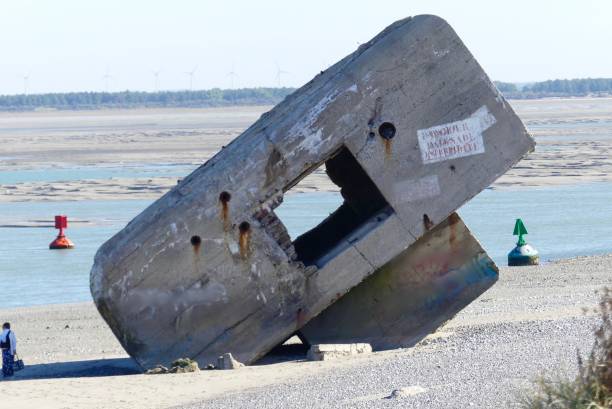 istock Bunker at Le Hourdel Somme Bay 1256747770