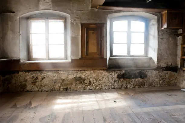 Photo of Windows in a living room of a 300 year old farmhouse
