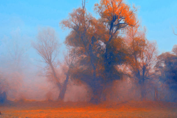 istock Oil landscape painting 1256750795