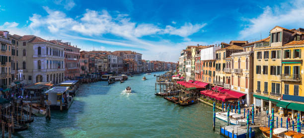 istock Gondola on Canal Grande in Venice 1256753121