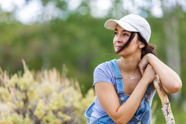 istock Millennial Female Enjoying and Solo Hiking in Mountain Setting 1256753365