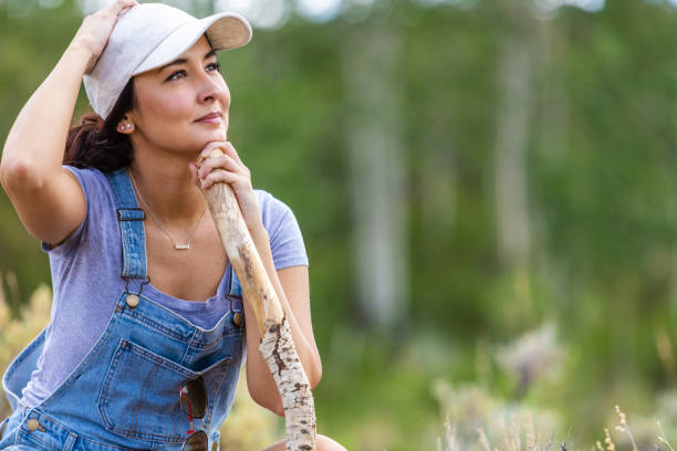 istock Millennial Female Enjoying and Solo Hiking in Mountain Setting 1256753404
