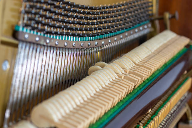 istock Interior of an old piano. 1256760024