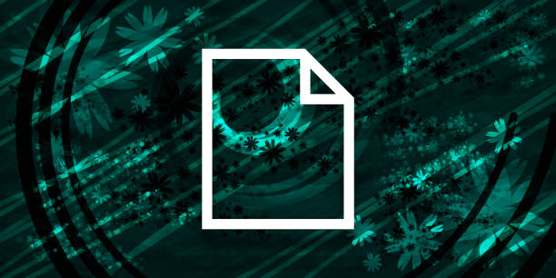 istock Blank page icon floral emerald green banner background natural design illustration 1256766327