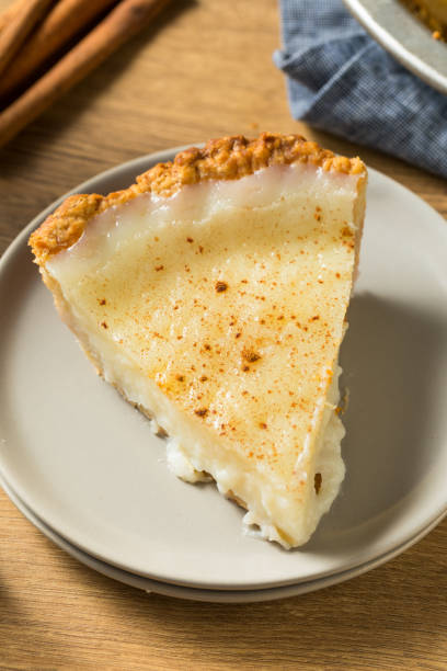 istock Homemade Sweet Sugar Cream Pie 1256767339