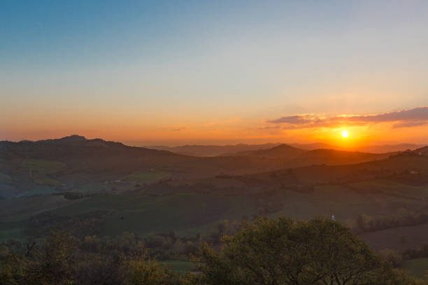 Italian landscape at sunrise