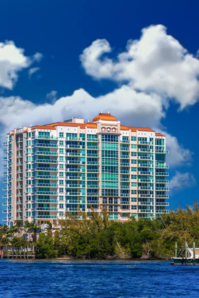 istock Shrubs Along A Coastal Condo Building in Tropics 1256771858