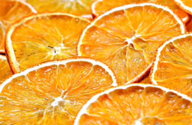 istock Pieces of dried grapefruit. Close-up view. 1256776882