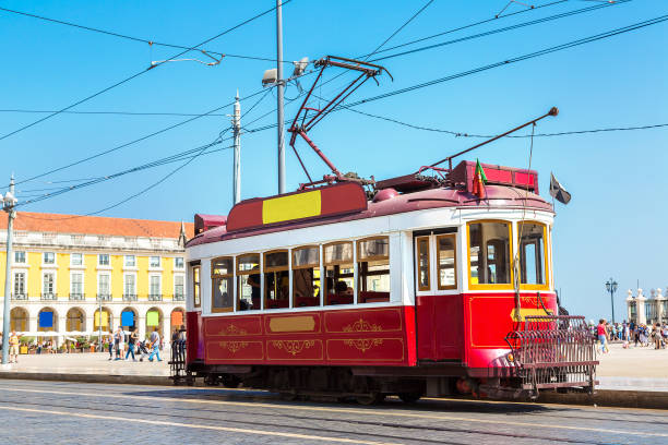 istock Vintage tram in  Lisbon 1256783743