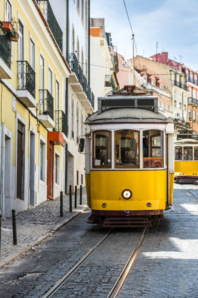 istock Vintage tram in  Lisbon 1256783769