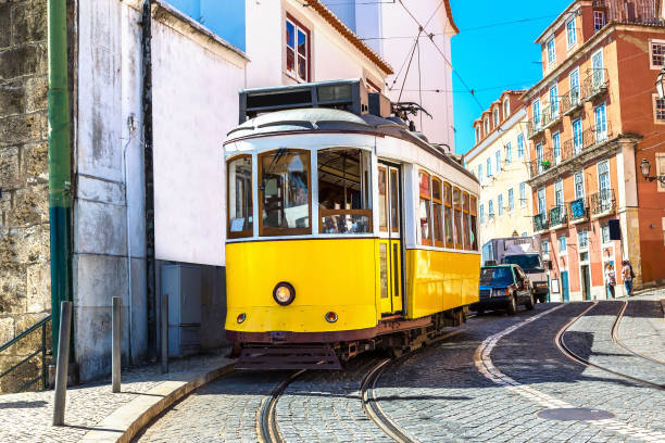 istock Vintage tram in  Lisbon 1256783789
