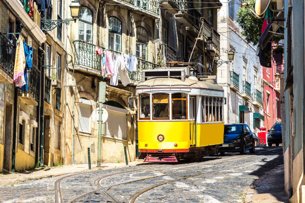 istock Vintage tram in  Lisbon 1256783800