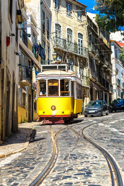 istock Vintage tram in  Lisbon 1256783829
