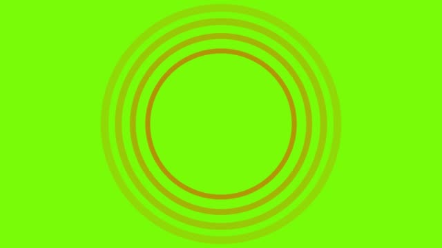 4K Red Sonar Circle Loopable with green screen