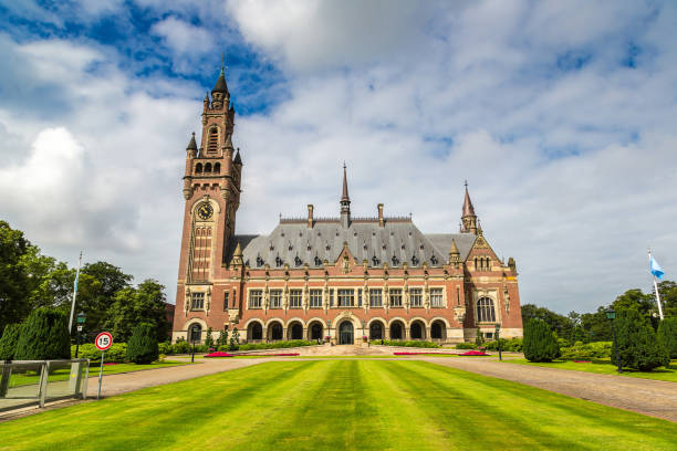 istock Peace Palace in Hague 1256786725