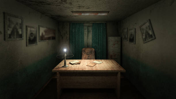 horror and creepy working room in the hospital .3D rendering horror and creepy working room in the hospital .3D rendering haunted house stock pictures, royalty-free photos & images