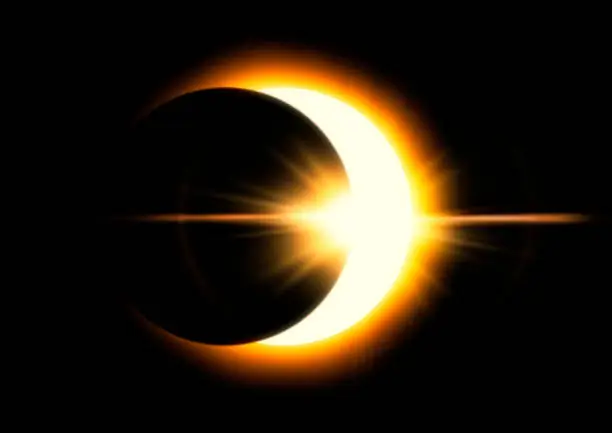 Photo of 3D illustration of sun covered by moon [eclipse]