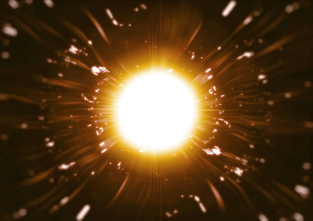 istock 3D illustration of abstract sun shining with light 1256813011