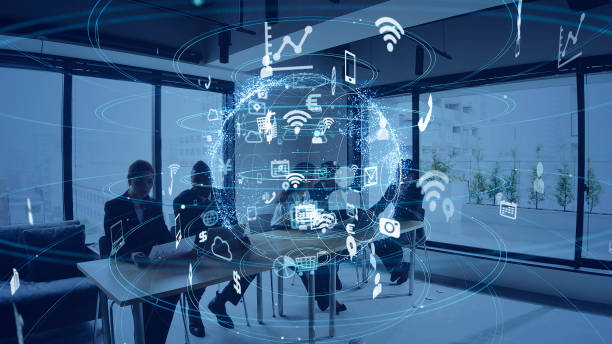 istock Business network concept. Connection of business. Software development. Smart office. 1256813870
