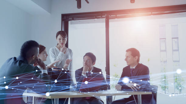 istock Business and technology concept. Smart office. IoT (Internet of Things). Telecommunication. 1256813888