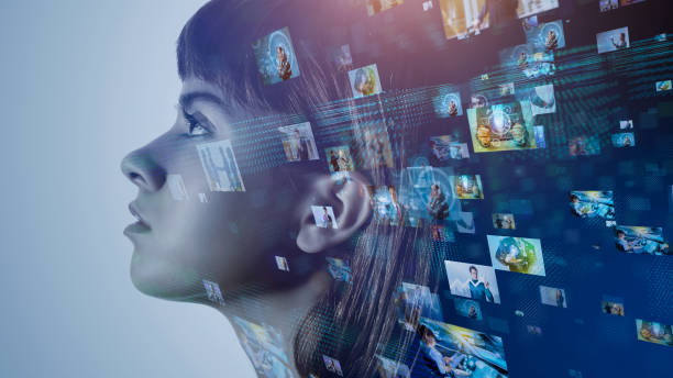 istock AI (Artificial Intelligence) concept. Contents concept. Social networking service. Streaming video. communication network. 1256813893