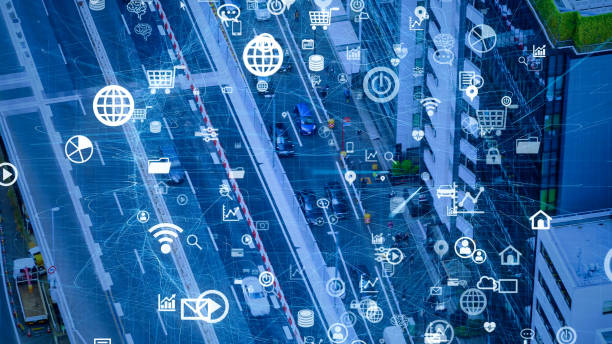 istock Smart city and communication network concept. 5G. IoT (Internet of Things). Telecommunication. 1256813951