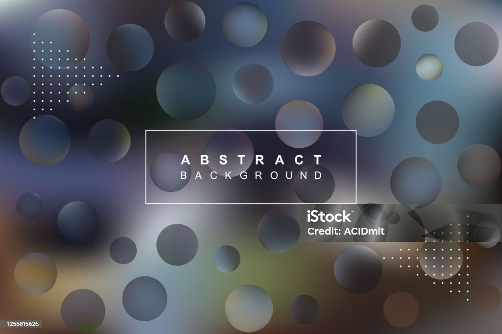 Blurred Text Vector Blurred Abstract Vector Background With Text And Round Elements And ...